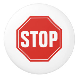 STOP-teken Keramische Knop