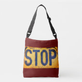 STOP-teken kruiskoptekst Canvas tas (Voorkant)