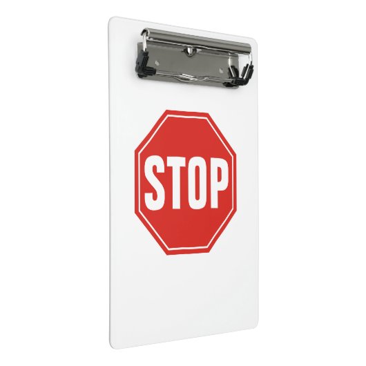 STOP-teken Mini Klembord (Schuin)