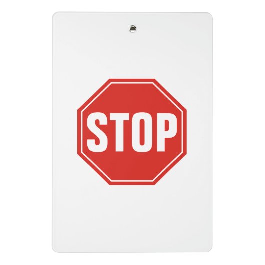 STOP-teken Mini Klembord (Achterkant)