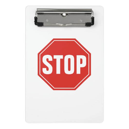 STOP-teken Mini Klembord (Voorkant)