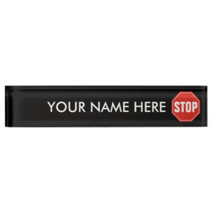 STOP-teken Naambordje