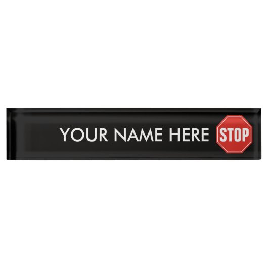 STOP-teken Naambordje (Voorkant)