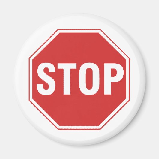 Stop teken ontwerp! Uniek cool design! Magneet (Voorkant)