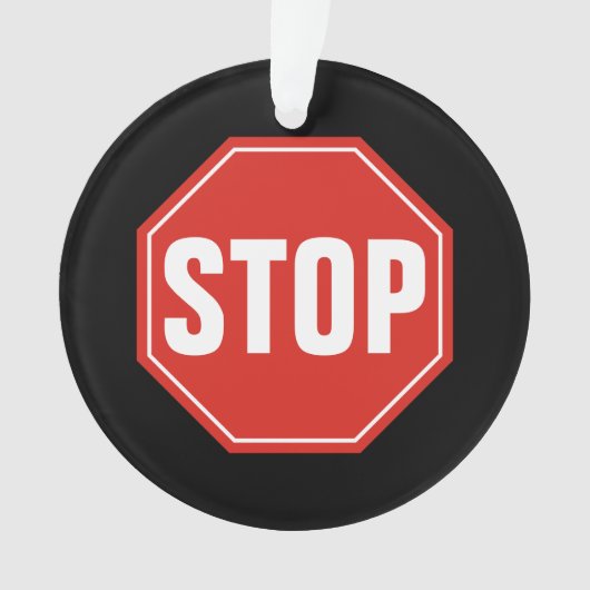 STOP-teken Ornament (voorkant)