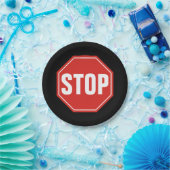 STOP-teken Papieren Bordje (Feest)