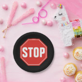 STOP-teken Papieren Bordje (Feest)