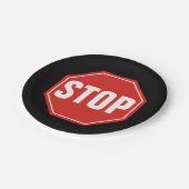 STOP-teken Papieren Bordje (Gekanteld)