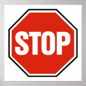"STOP"-teken Poster (Voorkant)