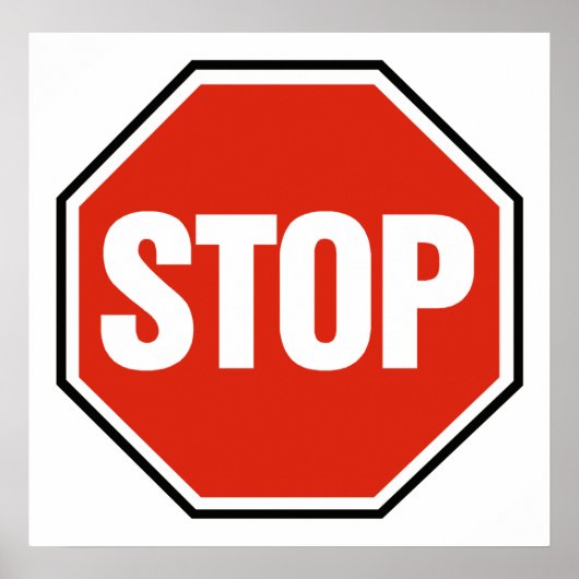 "STOP"-teken Poster (Voorkant)