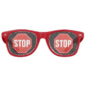 STOP-teken Retro Zonnebril (Voorkant)
