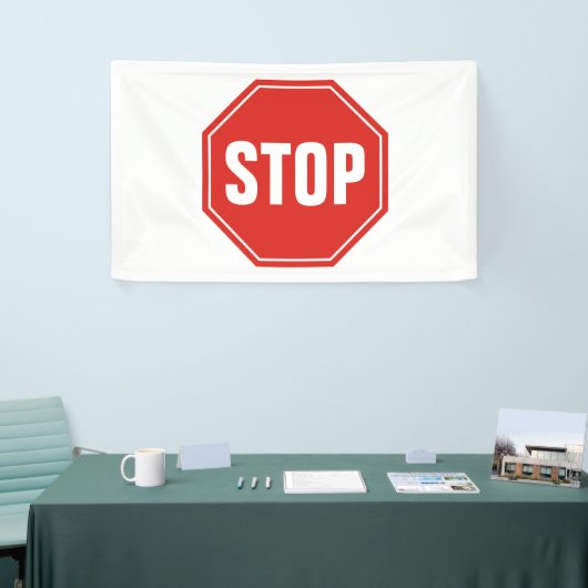 STOP-teken Spandoek (Beurs)