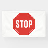 STOP-teken Spandoek (Horizontaal)