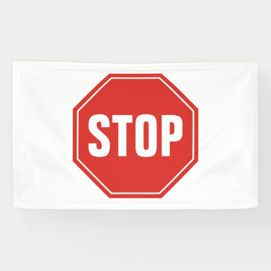 STOP-teken Spandoek (Horizontaal)