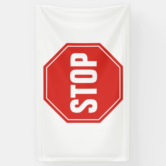 STOP-teken Spandoek (Verticaal)