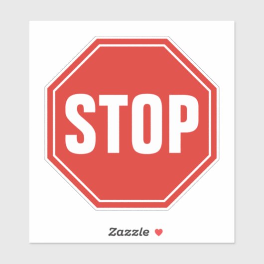 STOP-teken Sticker (Vel)
