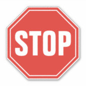 STOP-teken Sticker (Voorkant)