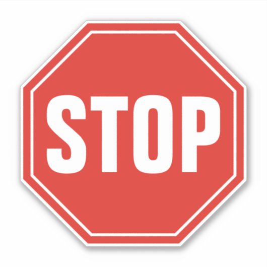STOP-teken Sticker (Voorkant)