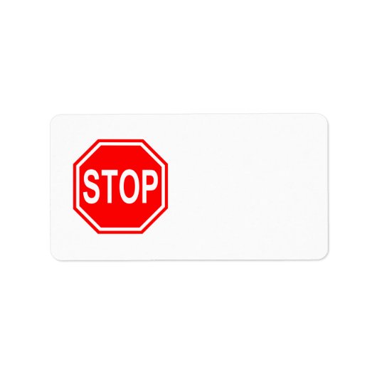 STOP-teken Stop Symbool Stop Ikoon Rood stopteken Etiket (Voorkant)