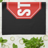 STOP-teken Theedoek (Gevouwen)