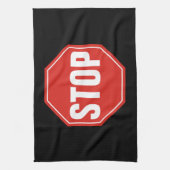 STOP-teken Theedoek (Verticaal)