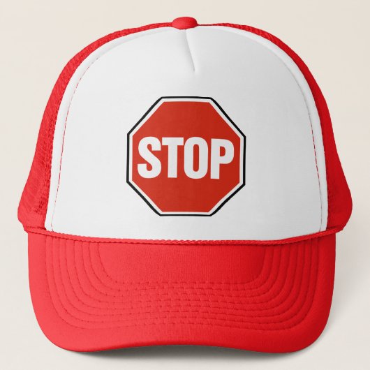 STOP-teken Trucker Pet (Voorkant)