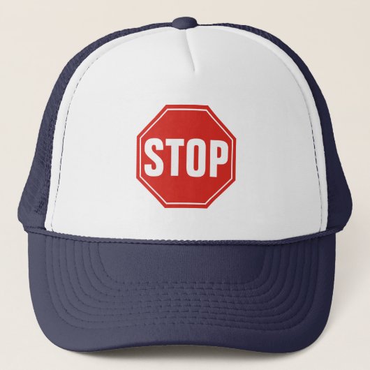 STOP-teken Trucker Pet (Voorkant)