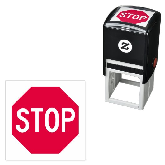 STOP-teken Zelfinktstempel Zelfinktende Stempel (In situ)