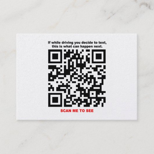STOP TEXTING QR Code Visitekaartjes (Voorkant)