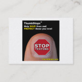 STOP TEXTING QR Code Visitekaartjes (Achterkant)