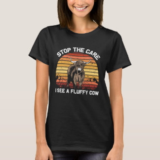 Stop the Care I See  Funny highland cattle T-shirt