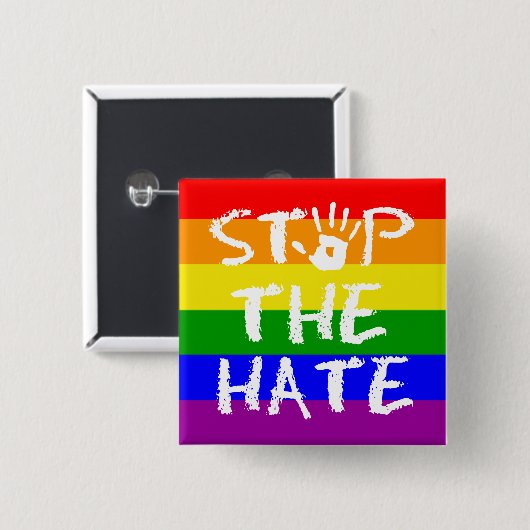 Stop the Hate Pinback Button (Voorkant /achterkant)