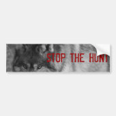 "StoP THE HUNT" Wild Wolf Bumpersticker (Voorkant)