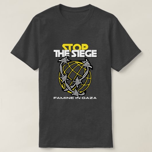 Stop The Siege FAMINE IN Gaza Starvation  T-shirt (Design voorkant)