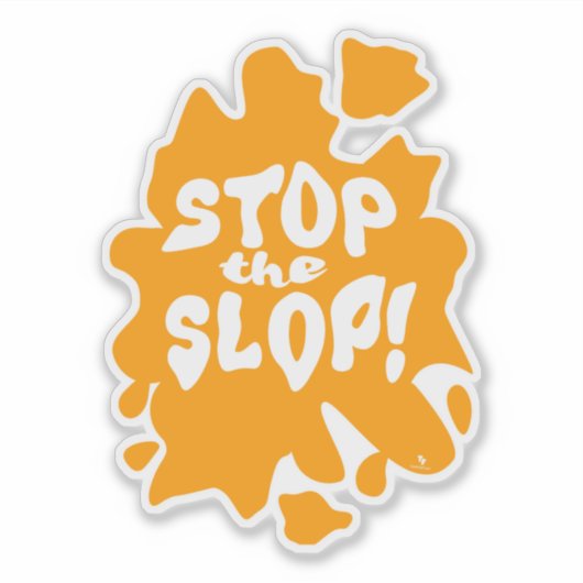 Stop the Slop Anti AI Statement Artsy Saying Sticker (Voorkant)