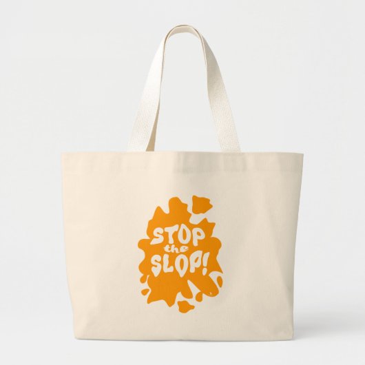  Stop the Slop Epic Anti AI Design Statement Logo Grote Tote Bag (Voorkant)