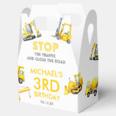 Stop The Traffic Construction Trucks Birthday Bedankdoosjes (Geopend)