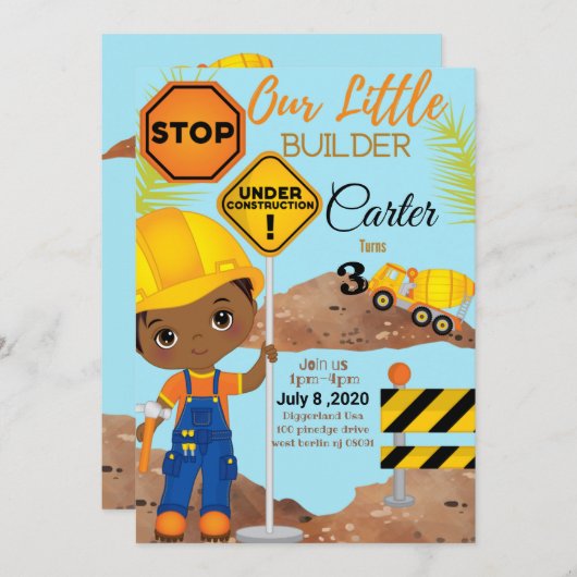 Stop The Traffic Verjaardagsuitnodiging (Voorkant / Achterkant)