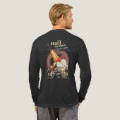 Stop The War (Dk. mode) | Heren shirt met lange mo (Achterkant)