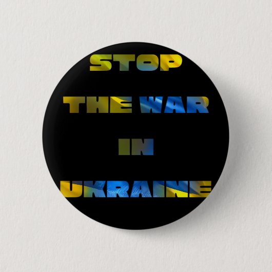 Stop the War in Ukraine Ronde Button 5,7 Cm (Voorkant)