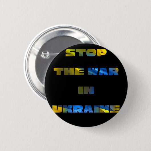 Stop the War in Ukraine Ronde Button 5,7 Cm (Voorkant /achterkant)