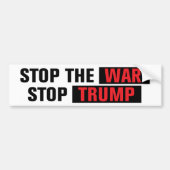 Stop The War Stop Trump Anti-War Bumpersticker (Voorkant)