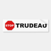 STOP TRUDEAU-Bumpersticker Bumpersticker (Voorkant)