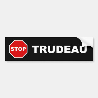 Stop Trudeau Bumpersticker (zwart)