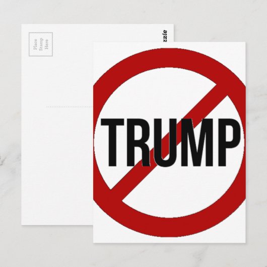 Stop Trump Briefkaart (Voorkant / Achterkant)