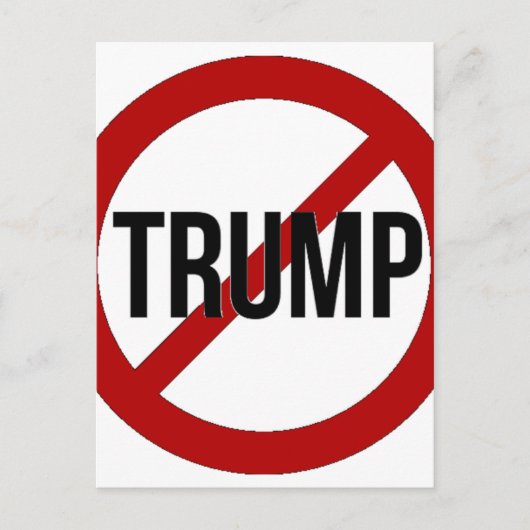 Stop Trump Briefkaart (Voorkant)