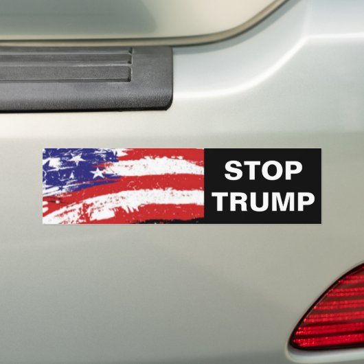 STOP TRUMP BUMPERSTICKER (Op auto)