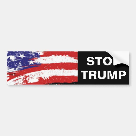 STOP TRUMP BUMPERSTICKER (Voorkant)