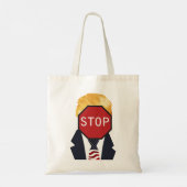 Stop Trump Canvas tas (Achterkant)