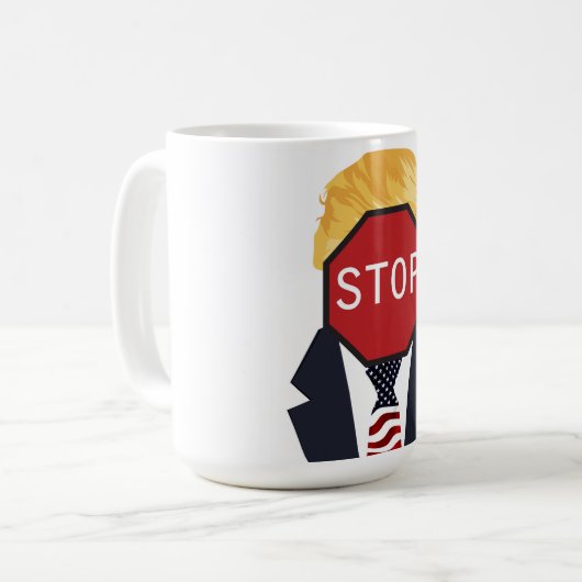 Stop Trump Coffee Mok (Voorkant links)